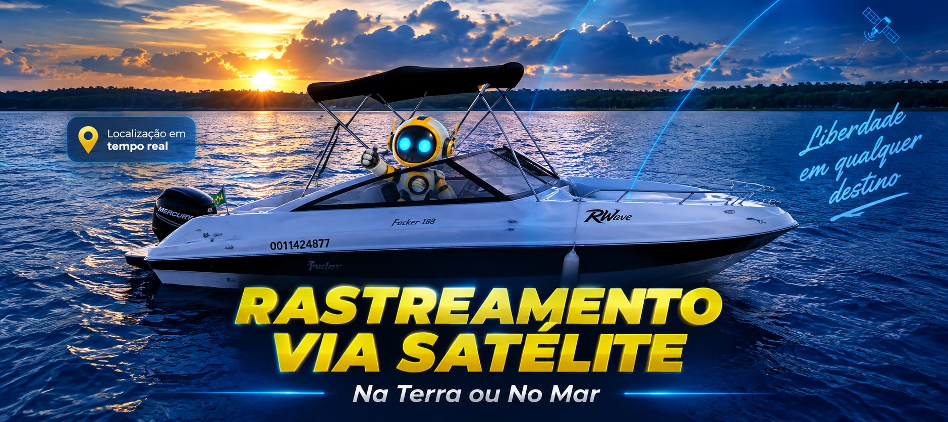 Rastreamento via satélite para embarcações